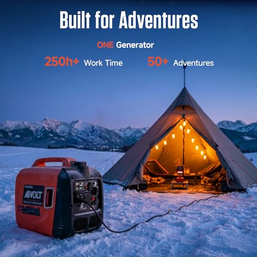 Image of AIVOLT Inverter Generator 4300W Gas Powered Portable Super Quiet Outdoor Generator RV Ready for Camping Tools and Home Use, EPA Compliant