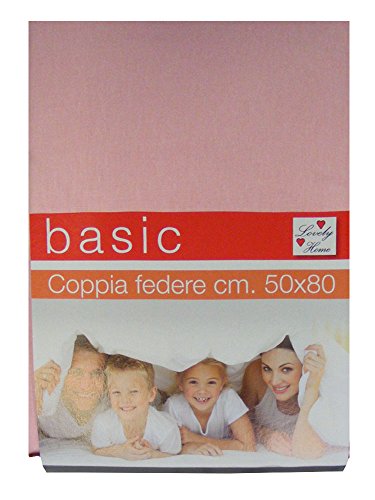 COPPIA FEDERE CUSCINO LETTO TINTA UNITA HOME