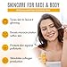 Healov Turmeric Skincare Set - Turmeric Skin Care Products Brightening & Acne - Turmeric Skin Care Kit, Turmeric Skin Care Set - Turmeric Cleanser, Body Scrub, Face Cream & Facial Serum