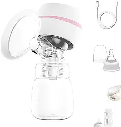 Bomba de Tirar Leite Materno Elétrica com Tela de LED 3 modos 9 níveis de Sucção e Protetor de Mama de Silicone 180 ml Premium