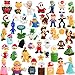 48 piezas de adornos para pasteles de Super Mario, adornos para pasteles de dibujos animados para cumpleaños de niños, figuras de juguetes para cupcakes