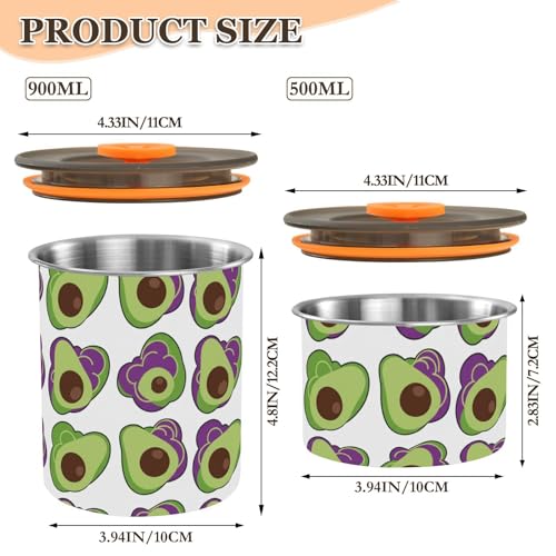 Contenedor hermético de acero inoxidable 900 ml DOMIKING miniatura 2