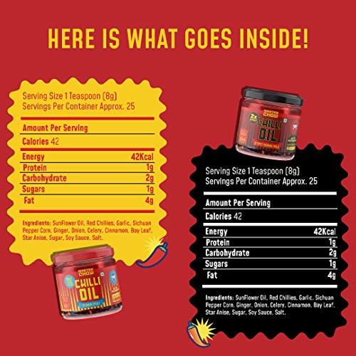 Image of MasterChow Combo Of Mild Chilli Oil Sauce&Double Trouble 2X Spicy Sichuan Chilly Oil Sauce(New Launch)|Made With Sichuan Peppercorns,Crunchy Garlic & Red Chilies|Eat With Momos,Pizza,Noodles (340 Ml)