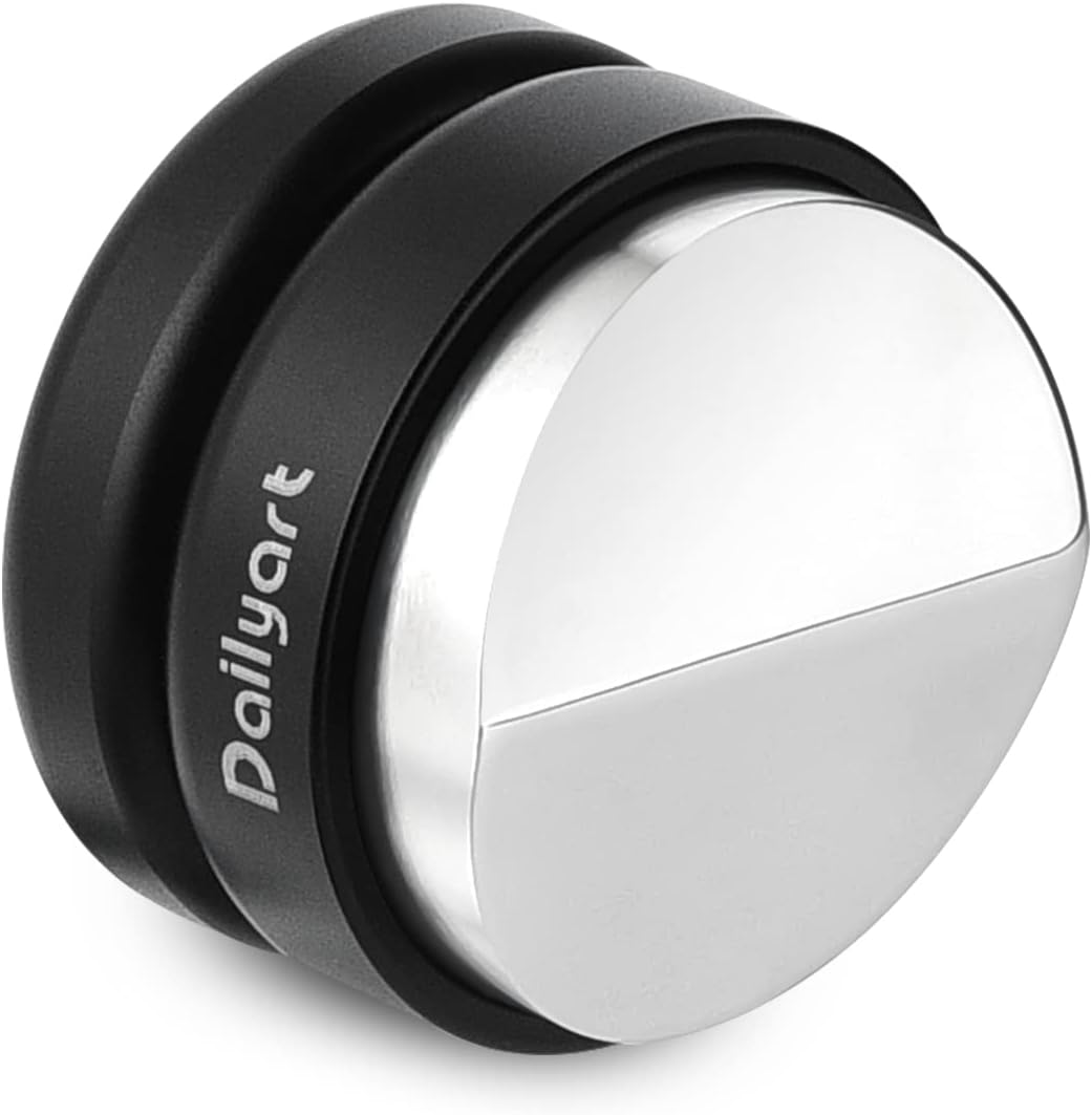 DailyartCoffee Distributor 58mm Tamper Coffee Tamper with 30lbs Spring Loaded Food-Safe Stainless Steel Tamper Tool Espresso Flat Base espresso tamper set