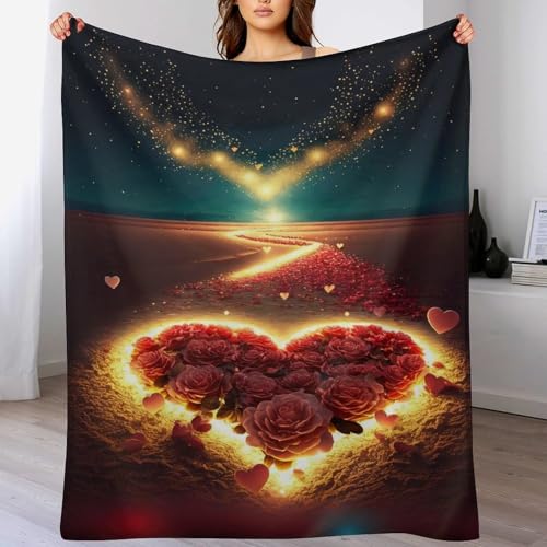 Manta mullida con forma de corazón para evitar el frío en el sofá tejido muy suave 2