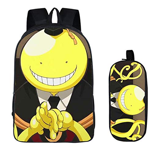 Cosstars Assassination Classroom Anime Imagen Estudiantes Conjunto de Mochila Escolar Bolsas de Papelería Backpack Set /4