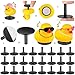 ZHWKMYP 20Pcs Duck Holder, Black Plastic Duck Plug Holders for Car Dash, Rubber Duck Mounts for Car Dashboard Lover (Excluding Rubber Duck)