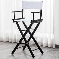 Vista 14 de Silla de directores de 30 pulgadas, taburete de madera plegable, silla plegable para artista de maquillaje, taburete plegable de altura, silla
