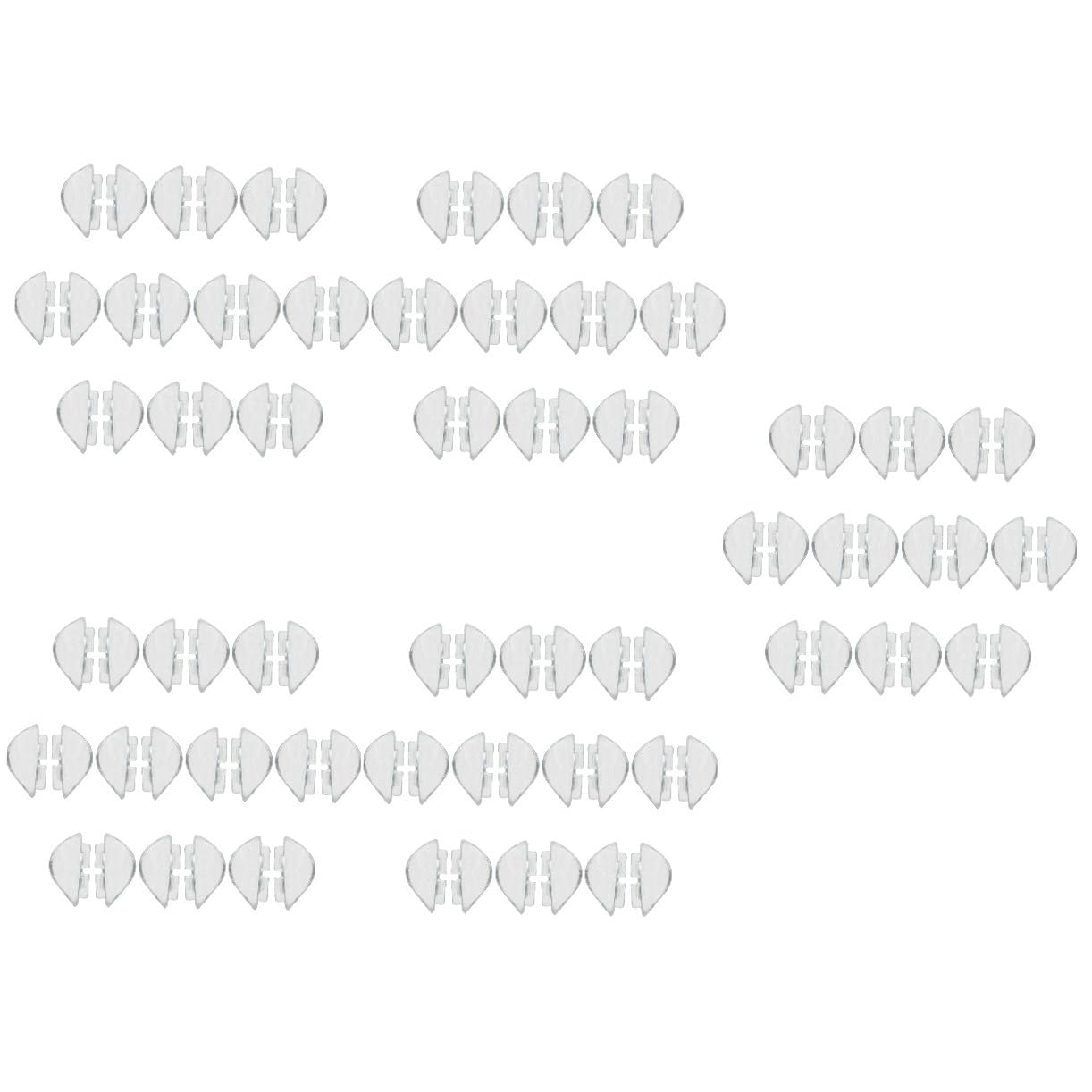 Healvian 5 Set Di Naselli Per Occhiali in Silicone Resistenti Non Pieghevoli Comodi Da Indossare Adatti Al Ponte Del Naso 10 Paia*5