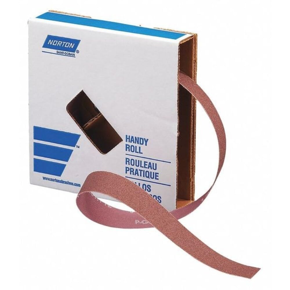 Norton Abrasives 66261134302 - Uncut Sanding Roll - P180 Grit, Aluminum Oxide, 1 in Wide, 10 yd Long
