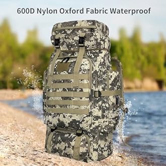 Ogetok 80L Camping Hiking Backpack, Large Survival Hunting Backpack Men, Waterproof Tactical Backpack for Men Women, Lightweight Molle Military Rucksack Outdoor Traveling Daypacks