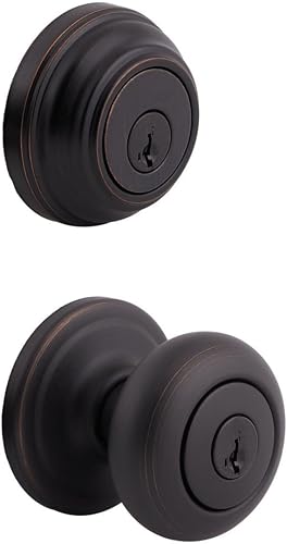 Kwikset 99910-035 Juno Türknauf und Einzylinder-Riegel, Kombipack, 3, venezianis