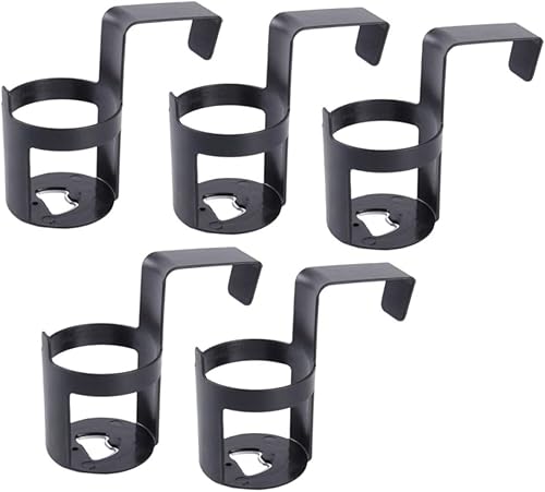 5 soportes para bebidas para coche, soporte de plástico para colgar tazas, fácil de instalar, mantiene las bebidas estables y limpias
