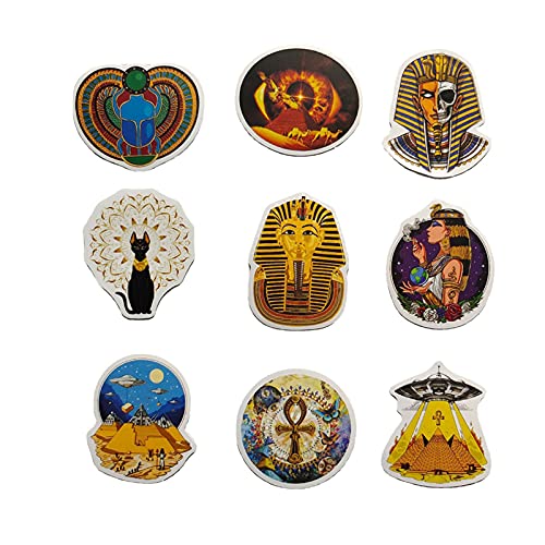 Ancient Egypt Stickers, 50PCs, Lost Civilizations Pyramid Sphinx Pharaoh Waterproof Vinyl Sticker Decals, for Laptop, Waterbottle, Phone, Skateboard, Guitar, Helmet, for Kids, Girls (Ancient Egypt)