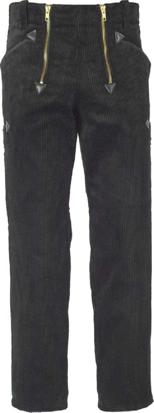 JOB Zunfthose/Hose aus Trenkercord/Cord gerade Form, ohne Schlag schwarz