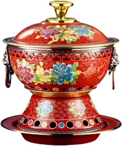 Olla caliente de cobre para cocinar Shabu, estilo tradicional de Beijing, ideal para 2-3 personas, perfecta para uso comercial y doméstico, material de cobre duradero