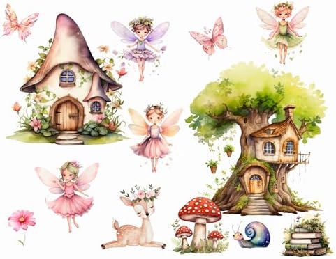 Feen & Pilze Wandaufkleber - Magischer Wanddeko Für Kinderzimmer Abziehbar