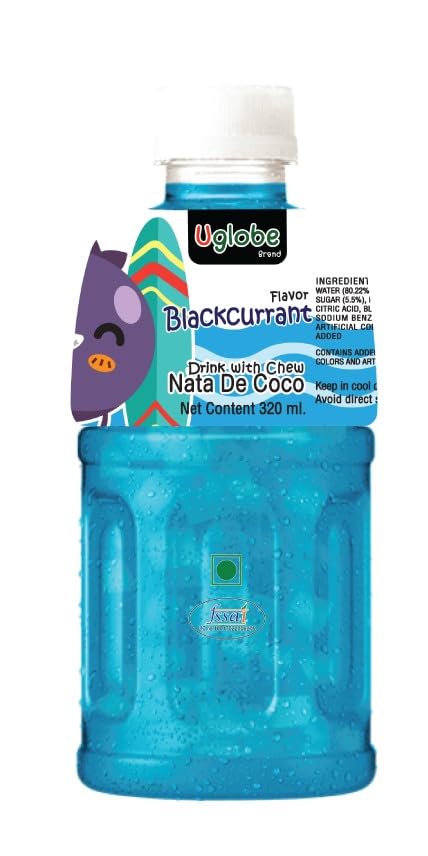 UGlobe Blackcurrant Flavoured Drink with Chew Coco De Nate, 10.82 fl oz ℮ 320 ml-image-16
