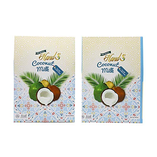 HandS Coconut Milk - 18% Fat | | Pure Plant-Based | Dairy-Free | No Preservatives | Vegan & Keto Friendly | Real Homemade Taste - 500ml x Pack of 2