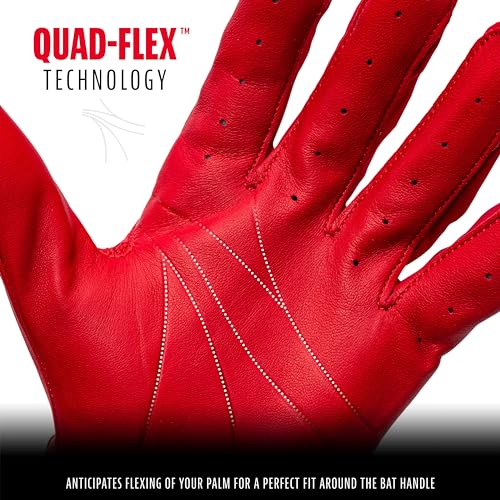 Franklin Sports MLB Natural II Batting Gloves - Adult Extra Large - Red - image 2