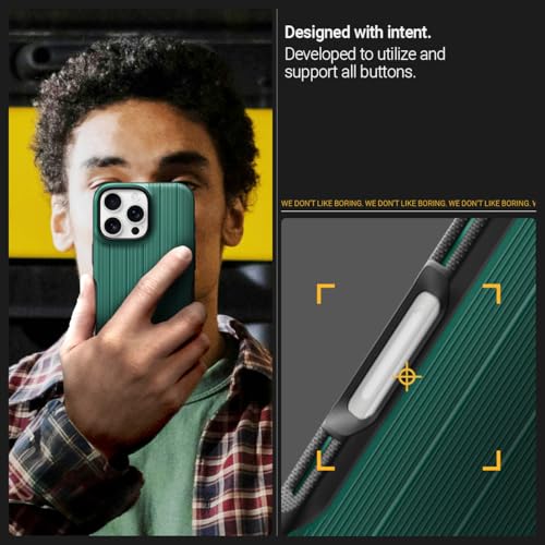 Image of CASEOLOGY by Spigen Dual Grip Mag for iPhone 16 Pro Case [Enhanced Grip Design] Magnetic Protection Back Cover Case for iPhone 16 Pro (TPU and PC | Jade Green)