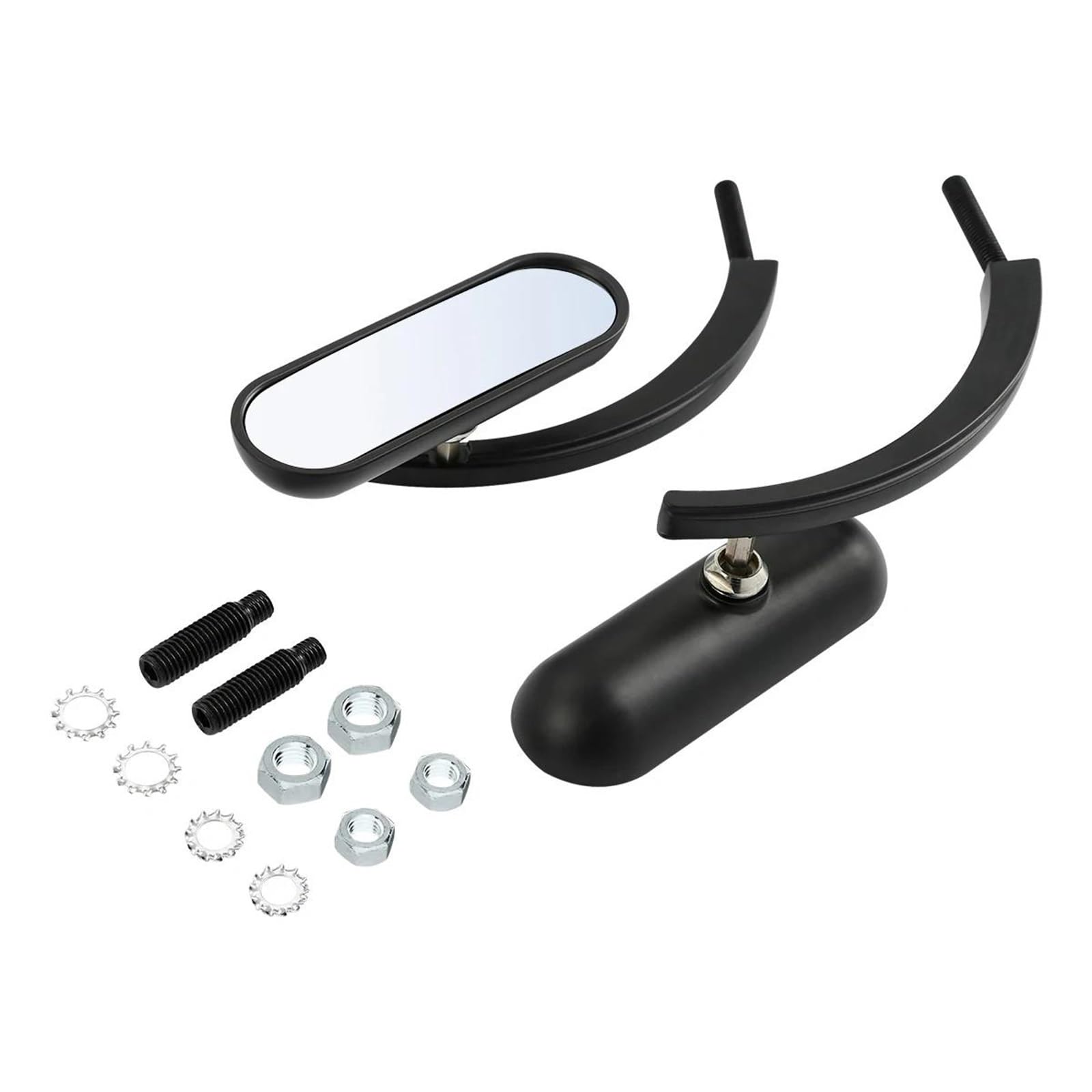Espejos retrovisores de 10 mm con acabado negro satinado para personalización de Electra Glide