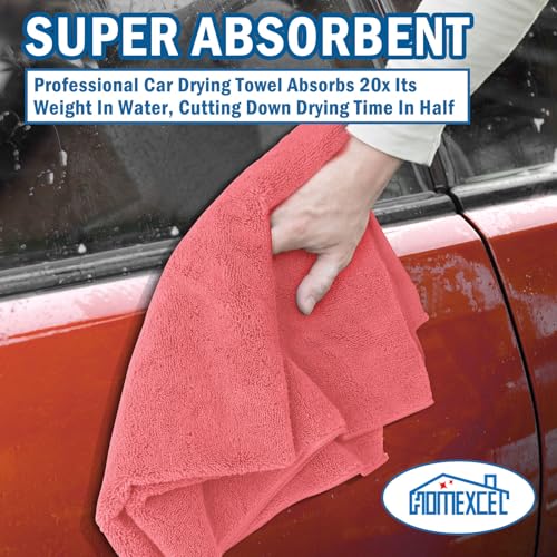 HOMEXCEL Professional Large Microfiber Car Drying Towels 2 Pack, 31" x 24" by HOMEXCEL - Used condition - Image 4