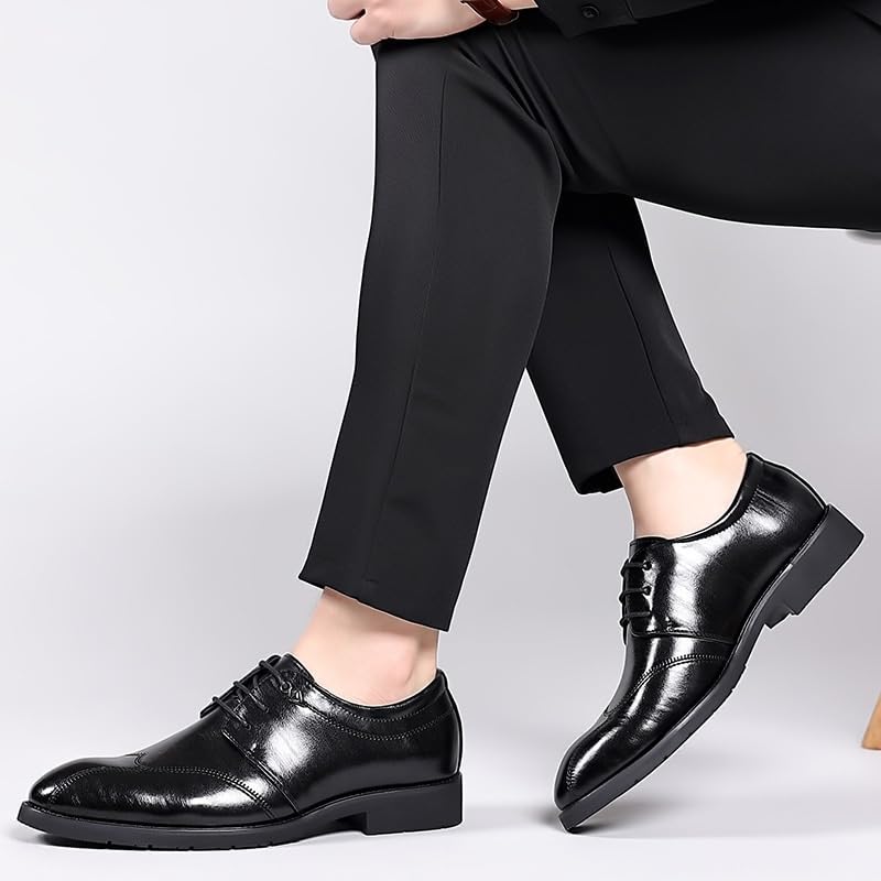 Men's Dress Shoes Classic Patent Leather Formal Oxfords Business Wedding Mens Tuxedo Shoes2