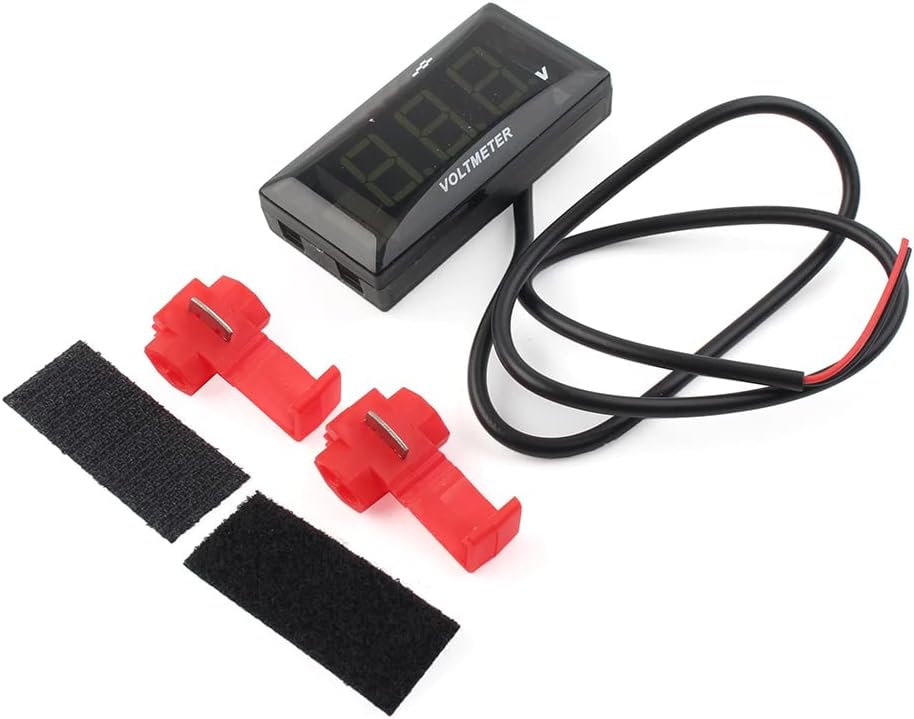 GXJ001 12V Voltmeter LED Digital Display Voltmeter White Light Panel, Digital Panel Voltage Tester Gauge Meter For vehicle, Motorcycles, Bikes, Substation Automation, Voltage Regulator