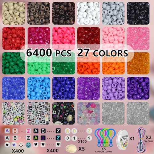 Kits de fabricación de pulseras con cuentas de plástico redondas para joyería 4
