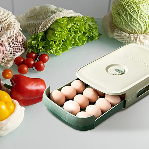 Beowanzk Egg Holder Storage Container for 18-21 Eggs, Kitchen Drawer Box, Basket Organiser, House, Skelter/Carrier/Tray - Image 4