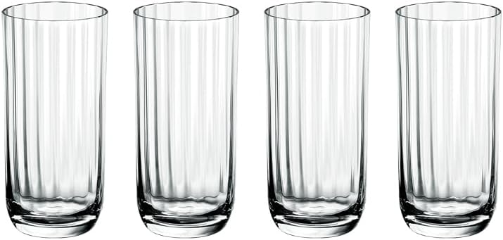 Rose Garden Long Drink Glass, Set of 4, 300 ml, Crystal Glass