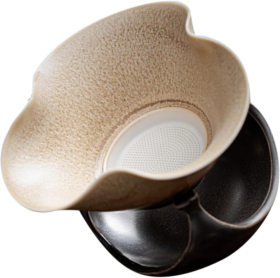 Tea Strainer Vintage Coffee Filter: Ceramic Chinese Gongfu Tea Ceremony Utensils Porcelain Strainer Colander Teaware