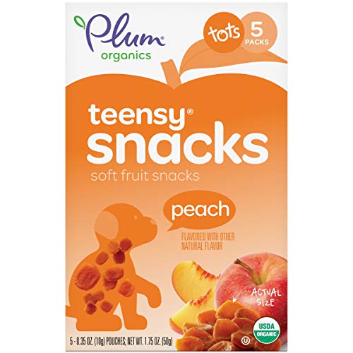 Plum Organics Teensy Fruits, Peach, 1.75 Ounce (Pack of 8)