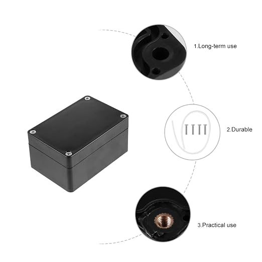 Caja de proyectos electrónicos STOBOK, 2 unidades, caja de unión plástica para exteriores y embarcaciones, color negro miniatura 6