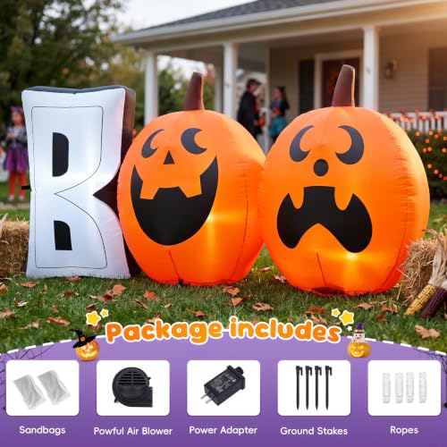 DROFELY Halloween 6ft Pumpkin Inflatable Decoration, - image 4