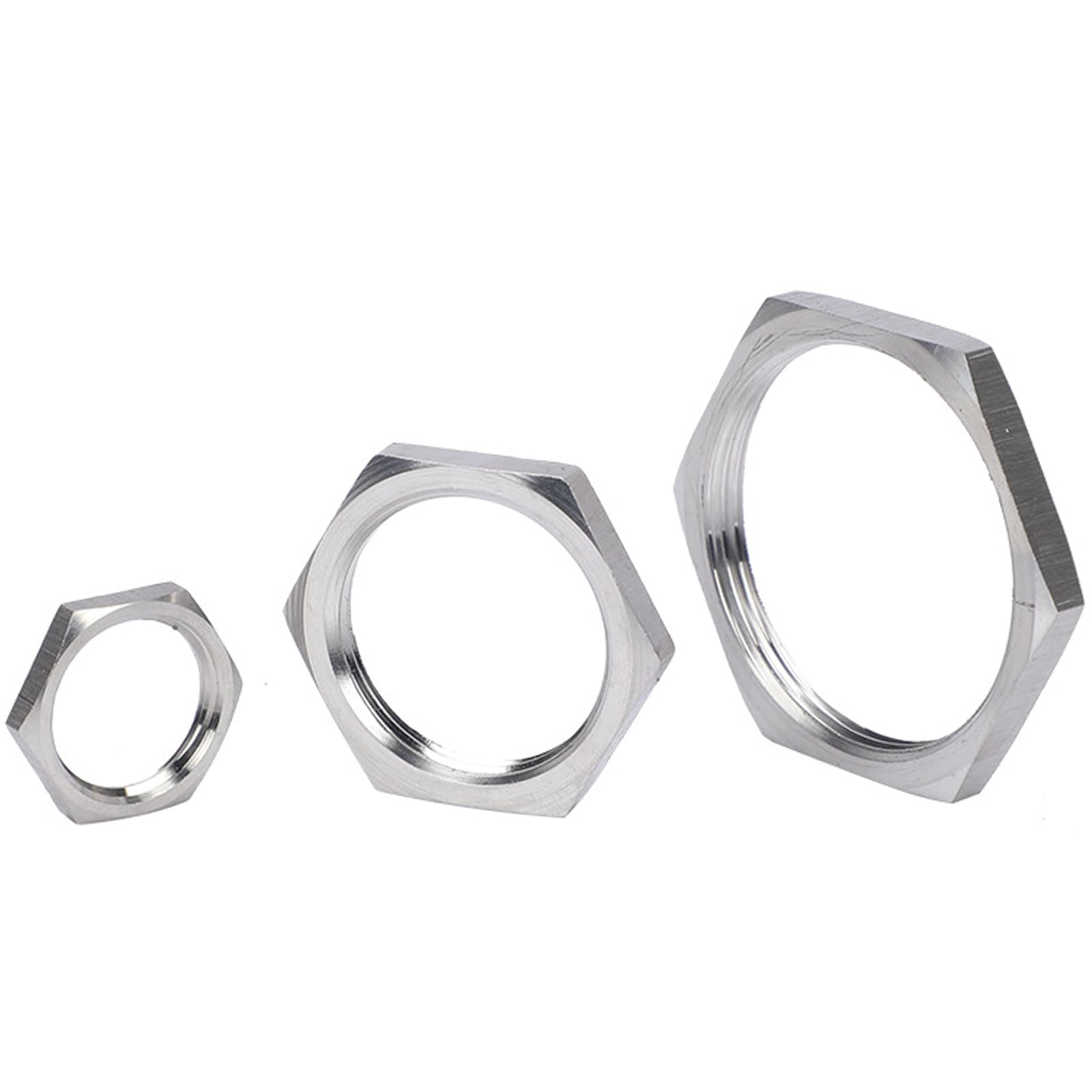 Tuercas hexagonales finas, Medio acero inoxidable fino de las tuercas fijación 304 del hexágono for sondear tamaños múltiples
