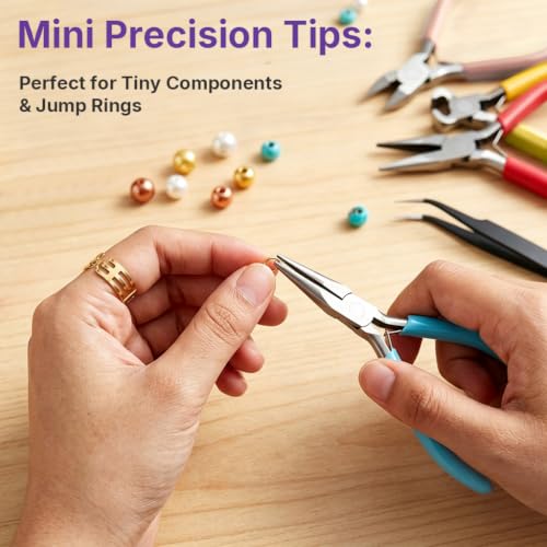 Image of 7pcs Jewellery Making Tools Kit Jewelry Pliers Tweezers for Crafting Beading Project
