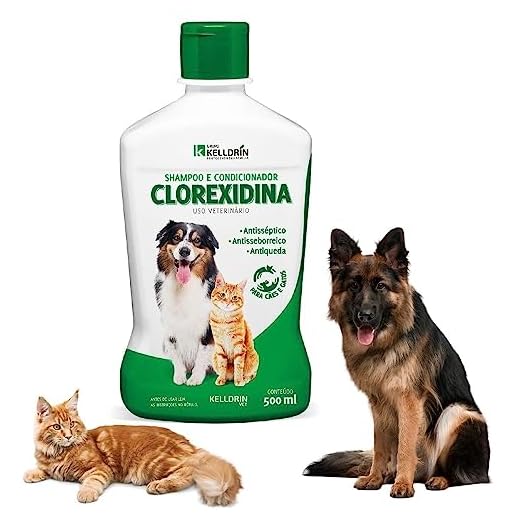 Shampoo Clorexidina Anti Seborreia Séptico Queda Cães 5 Em 1 Único
