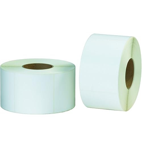 Aviditi THL104 Etiquetas de transferencia térmica, 3 x 2 pulgadas, blancas, 3000 etiquetas por rollo (paquete de 6 rollos)