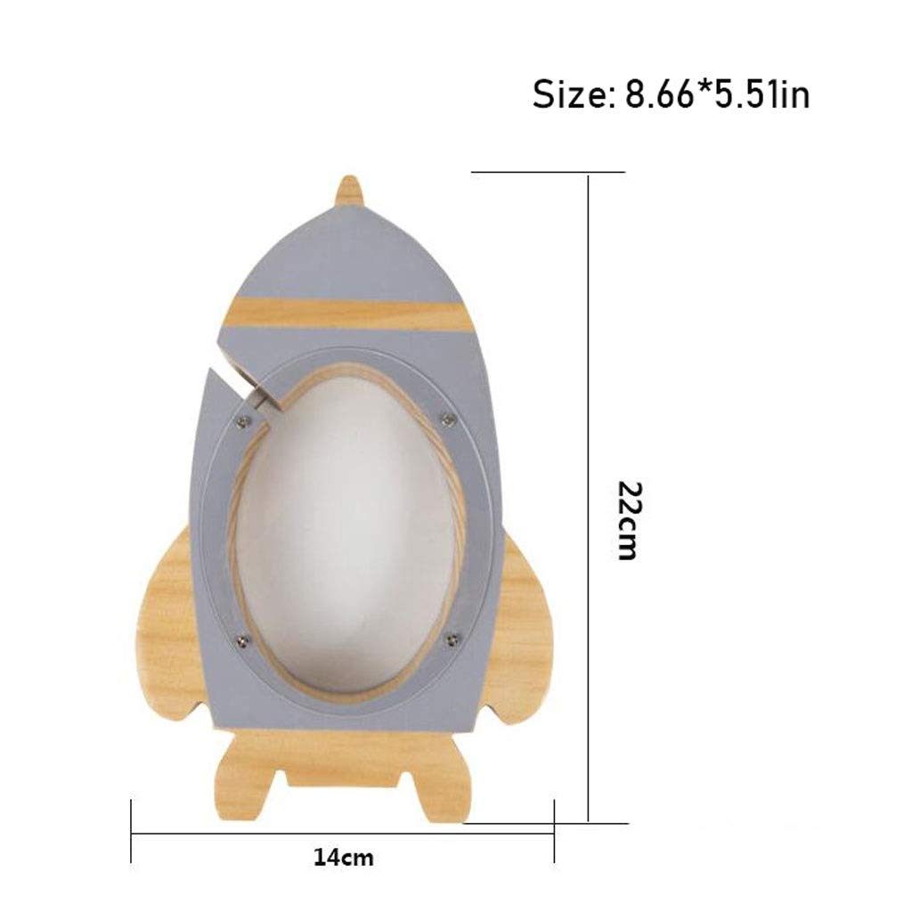 Salvadanaio a forma di razzo cavo in acrilico, salvadanaio unico for adulti e bambini, negozi denaro monete, salvadanai for