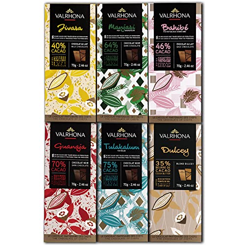 Valrhona Tasting Bar Gift Set ASSORTMENT. 6 Exquisite Tasting Bars - Perfect For Your Chocolate...