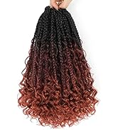 Fulcrum Goddess Box Braids Crochet Hair 12 Inch, 9 Packs Pre Looped Box Braids Crochet Hair For B...