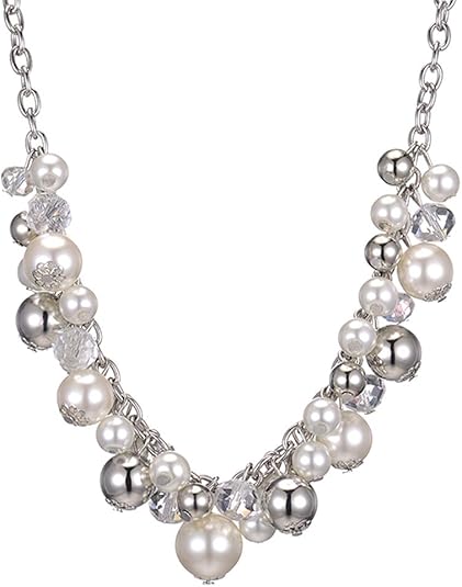 Collana corta di Radice di Rubino e Argento 925, sfere 10 mm - Collane