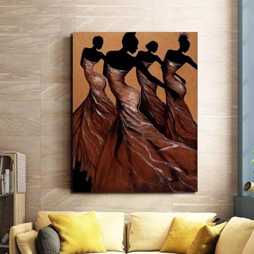 Toile peinture décorative haut de gamme de femmes africaines sexy 80x110
