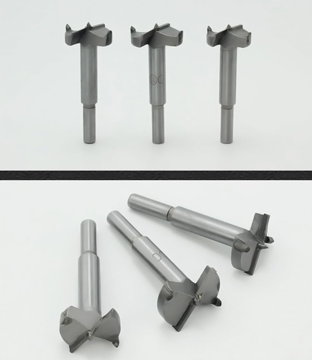 set di punte Forstner da trapano, 100 mm, in acciaio al carbonio ad alta velocità, per la lavorazione del legno, punzonatura, lastre di legno, ala piatta, foratura, cardini, carburo