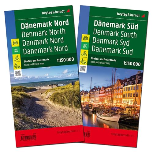 Denmark, street map-Set 1:150.000, freytag & berndt