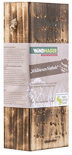 Windhager Wildbienennistholz, Nisthilfe Brutplatz Nistplatz, aus Massivholz, inklusive Schnur zum Aufhängen, braun, 8 x… – Bild 8