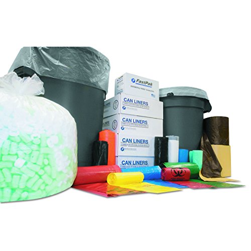 Inteplast Group S366017K High-Density Can Liner, 36 x 60, 55-Gallon, 17 Micron, Black, 25 Per Roll (Case of 8 Rolls)