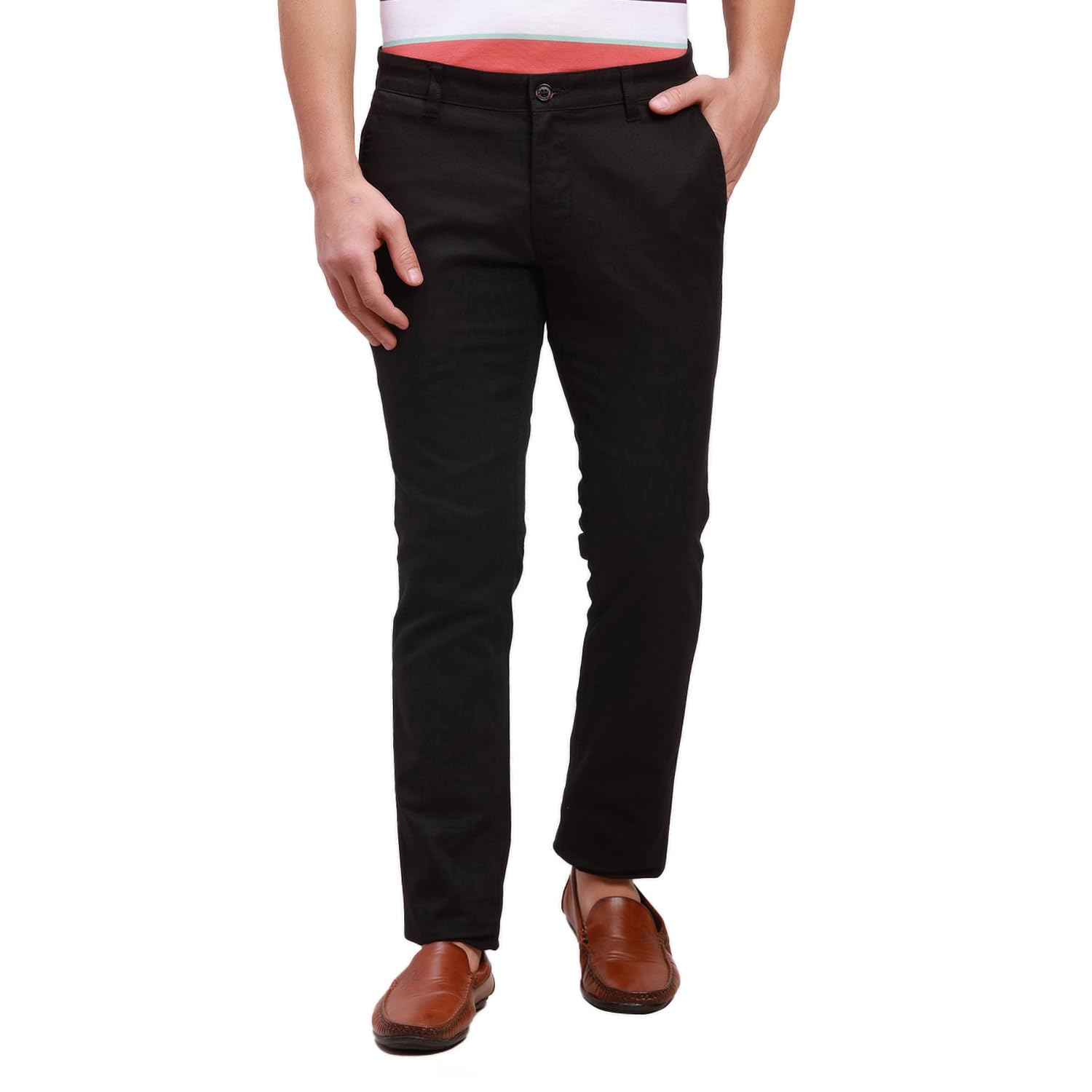 Parx Men’s Super Slim Fit Cotton Blend Solid Pattern Flat Front Casual Trouser – Trendy Slim Fit Pants for Men Parx Men’s Super Slim Fit Cotton Blend Solid Pattern Flat Front Casual Trouser – Trendy Slim Fit Pants for Men